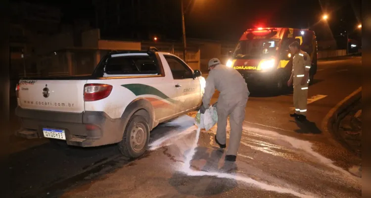 Batida atingiu a dianteira e a lateral da camionete