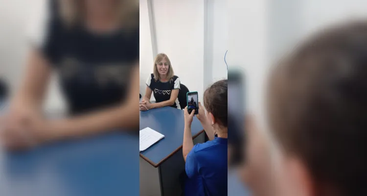 Durante as entrevistas os alunos puderam conhecer melhor as profissionais com quem convivem diariamente