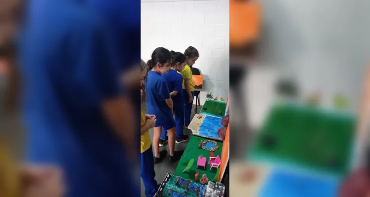 Os alunos colocaram os conhecimentos obtidos em prática com a elaboração de uma maquete