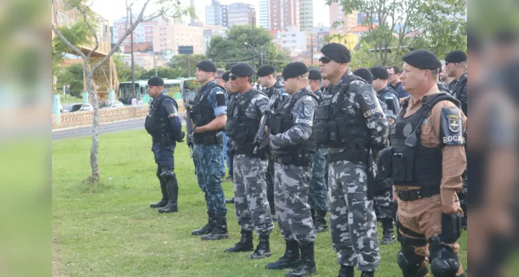 Efetivos estiveram reunidos em frente à Estação Saudade, ao lado do Terminal Central, para as primeias atividades referentes à operação