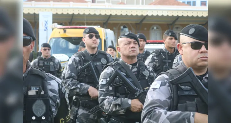 Efetivos estiveram reunidos em frente à Estação Saudade, ao lado do Terminal Central, para as primeias atividades referentes à operação