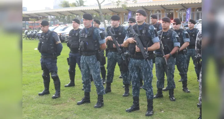 Efetivos estiveram reunidos em frente à Estação Saudade, ao lado do Terminal Central, para as primeias atividades referentes à operação
