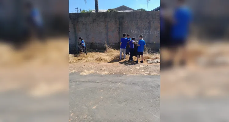 Os alunos realizaram atividades de conscientização e prevenção à doença