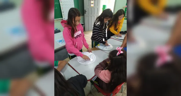 Os alunos produziram cartazes sobre a temática