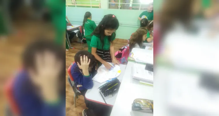 Os alunos produziram cartazes sobre a temática