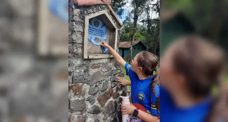 Como parte das atividades os alunos realizaram uma visita a Capela do Senhor Bom Jesus do Monte