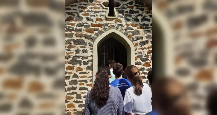 Como parte das atividades os alunos realizaram uma visita a Capela do Senhor Bom Jesus do Monte
