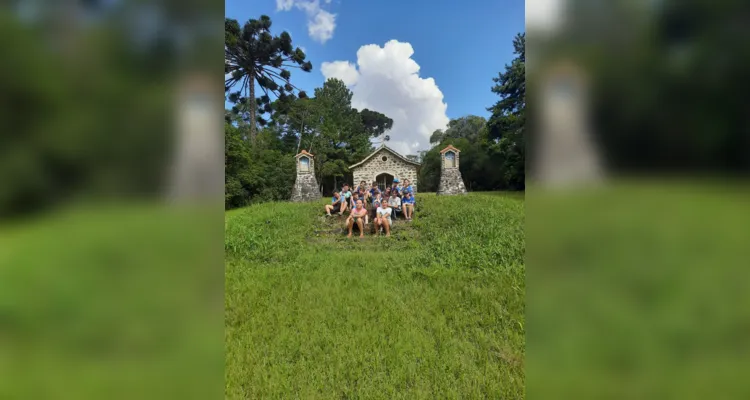 Como parte das atividades os alunos realizaram uma visita a Capela do Senhor Bom Jesus do Monte