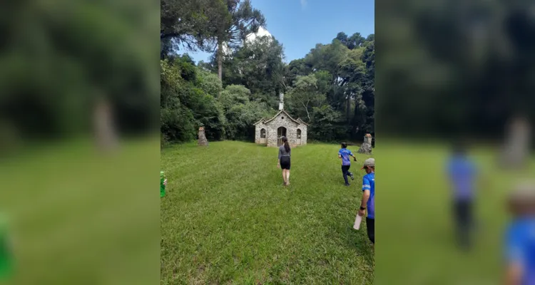 Como parte das atividades os alunos realizaram uma visita a Capela do Senhor Bom Jesus do Monte