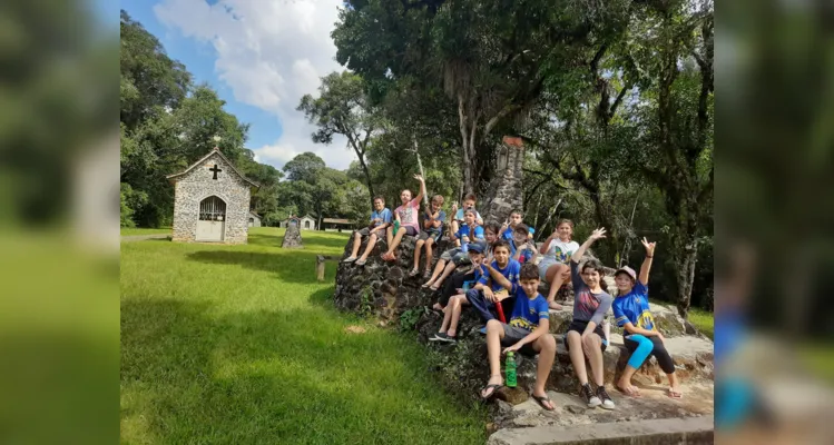 Como parte das atividades os alunos realizaram uma visita a Capela do Senhor Bom Jesus do Monte