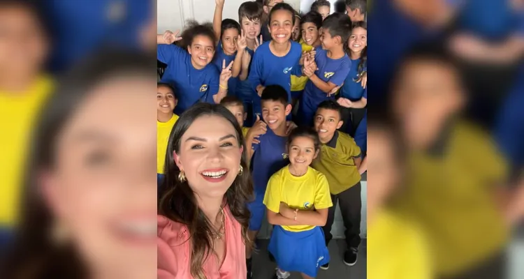 A visita mobilizou a escola e, junto a videoaula do projeto Vamos Ler sobre o dia do jornalista, esclareceu aos alunos quais as demandas e tarefas de um profissional desta área