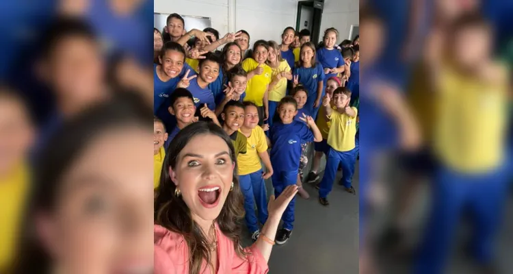 A visita mobilizou a escola e, junto a videoaula do projeto Vamos Ler sobre o dia do jornalista, esclareceu aos alunos quais as demandas e tarefas de um profissional desta área