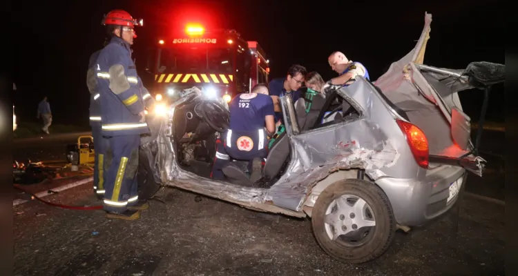 Grave acidente aconteceu na noite desta quarta-feira (22), na PR-151, entre Carambeí e Ponta Grossa