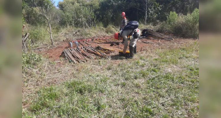 Ação queimada controlada no Parque Estadual de Vila Velha reuniu quase 300 bombeiros militares.

