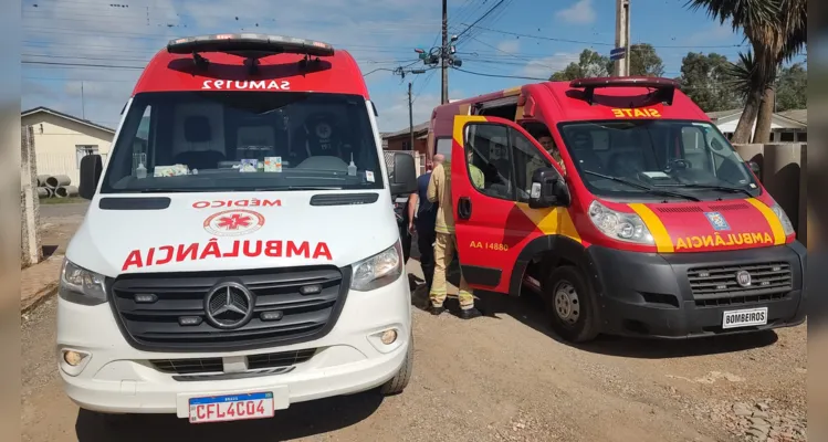 Rapaz foi atendido pelo Samu e Siate do Corpo de Bombeiros, medicado e encaminhado para um dos hospitais da cidade