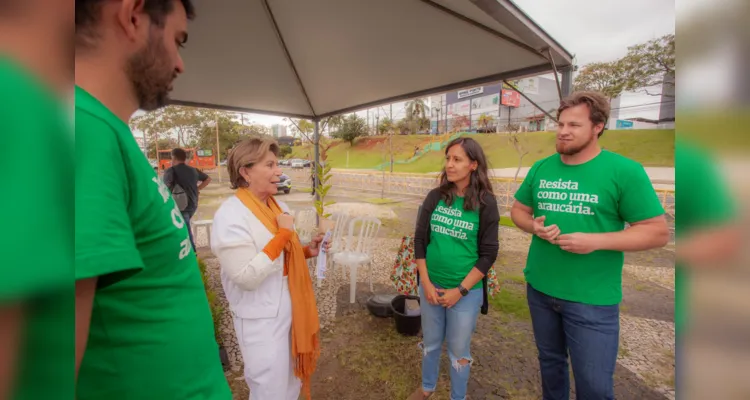 Foram 600 mudas de seis espécies de plantas para o evento, com 100 mudas de cada planta