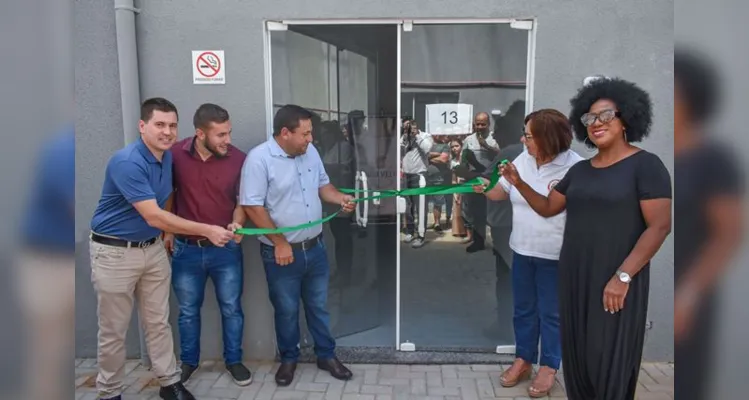 Durante a abertura da galeria, a prefeita Alcione Lemos (União) prestou contas sobre a obra