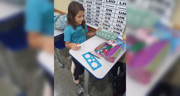 Educandos foram protagonistas do trabalho com recicláveis