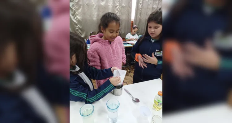 Conceitos como filtração, decantação e catação também foram propostos em sala de aula