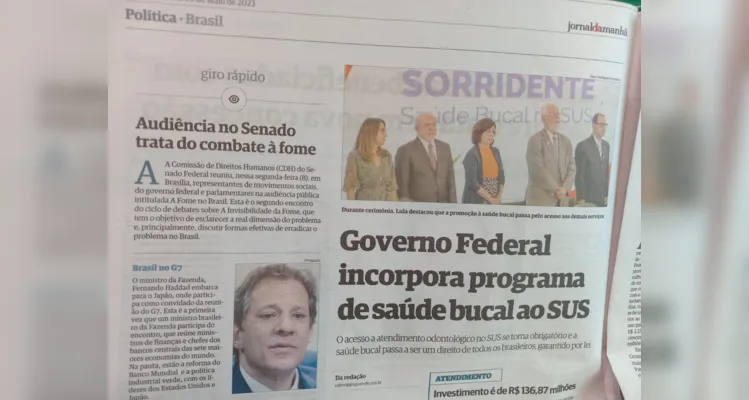 Página de política do JM foi tema central de debate com o jornal