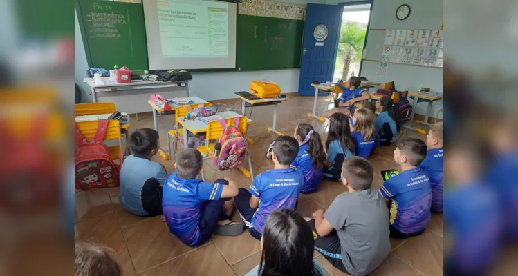 Os alunos fizeram pesquisas e elaboraram mapas mentais sobre os climas e biomas das regiões brasileiras