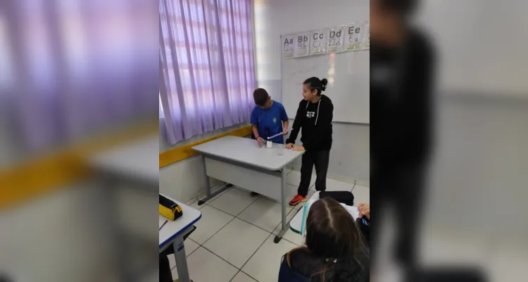 Educandos puderam protagonizar momentos de experiência em sala