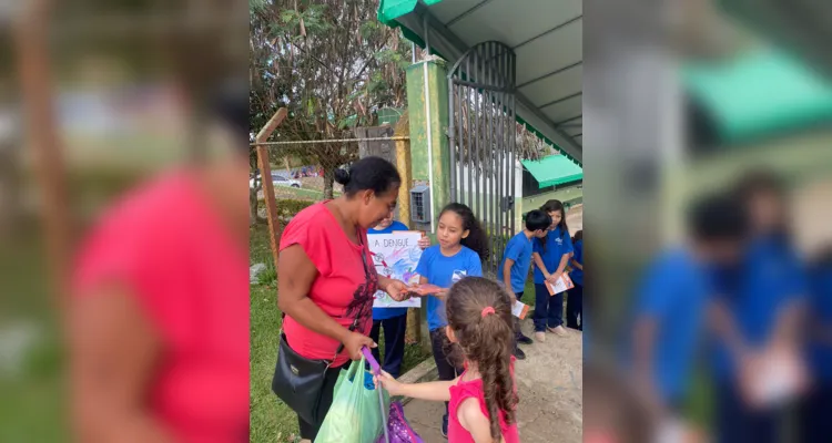 Alunos realizaram atividades de conscientização envolvendo a comunidade escolar