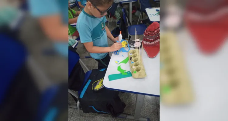 Educandos foram protagonistas do trabalho com recicláveis