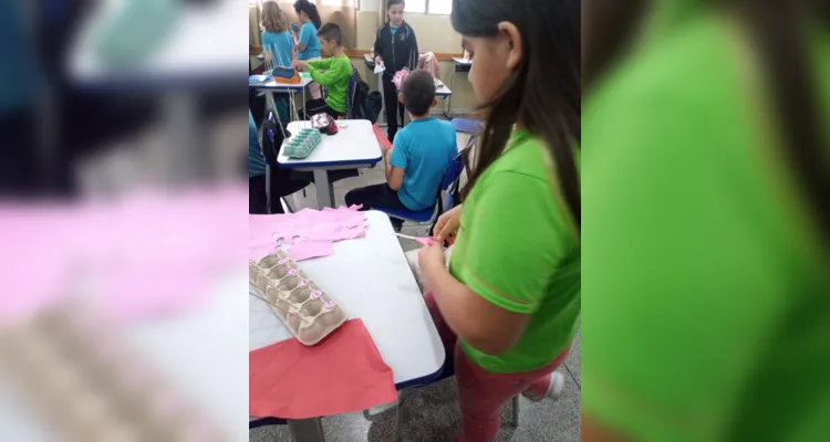 Educandos foram protagonistas do trabalho com recicláveis