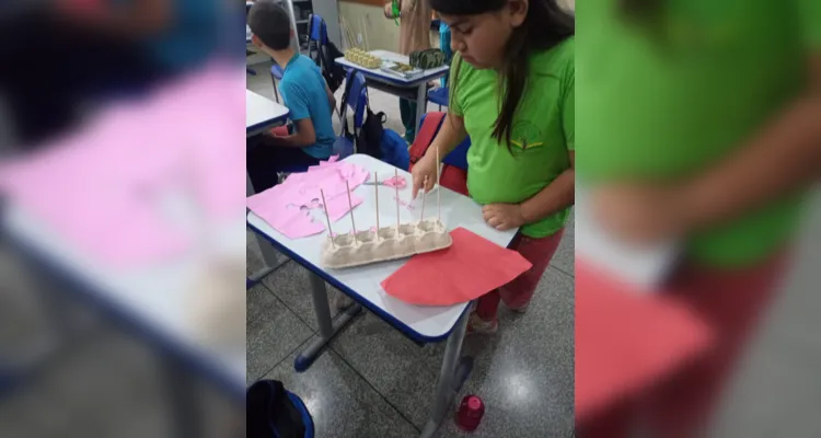 Educandos foram protagonistas do trabalho com recicláveis