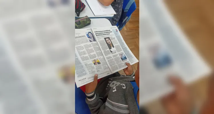 Além de auxiliar nas atividades curriculares, a dinâmica foi para muitos dos alunos o primeiro contato com o jornal impresso