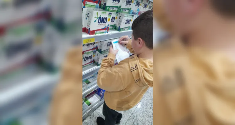 Pesquisas em supermercados também foi um dos momentos marcantes do trabalho