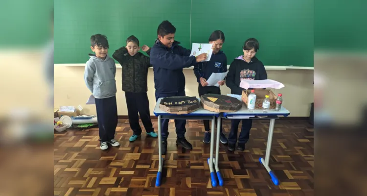 Os alunos elaboraram textos, maquetes e inúmeros materiais dentro das ações desenvolvidas em sala