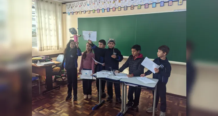 Os alunos elaboraram textos, maquetes e inúmeros materiais dentro das ações desenvolvidas em sala