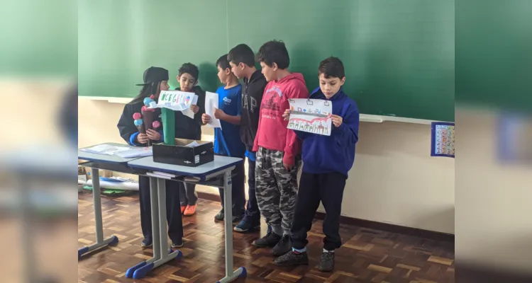 Os alunos elaboraram textos, maquetes e inúmeros materiais dentro das ações desenvolvidas em sala