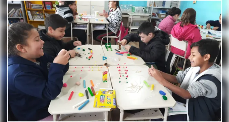 De forma leve e divertida os alunos se aprofundaram nos estudos sobre formas geométricas