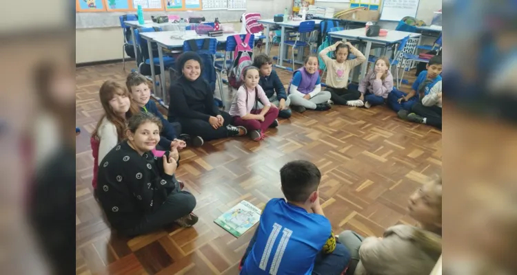 A turma confeccionou cartazes com o intuito de transmitir aos colegas da escola o aprendizado adquirido nas atividades