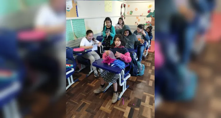 Além de assistirem produção, educandos participaram de vários momentos práticos