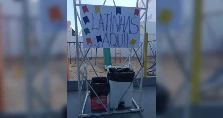 A principal ideia do projeto é a arrecadação e venda de latas de alumínio