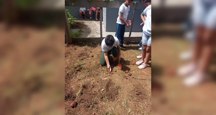 Alunos participaram e protagonizaram todas as etapas: do preparo do solo até a entrega das flores