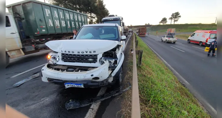 Motoristas enfrentam longas filas no trecho urbano por causa do acidente