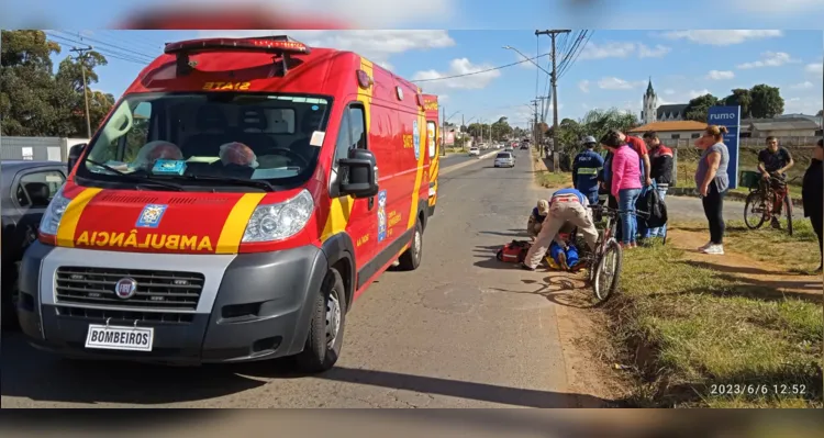 Acidente na Carlos Cavalcanti deixou estudante ferido