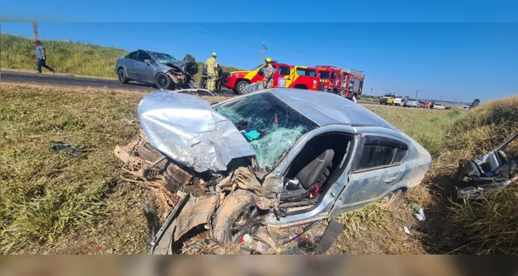 Colisão aconteceu na manhã desta quarta-feira (24), na estrada de Castrolanda