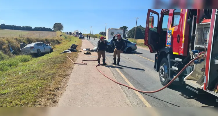 Colisão aconteceu na manhã desta quarta-feira (24), na estrada de Castrolanda