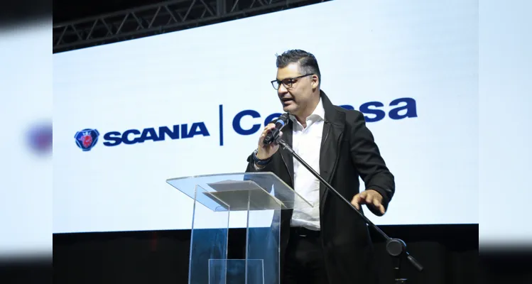 O evento contou com a presença de lideranças locais e regionais, representantes do setor e executivos da Cotrasa e da Scania