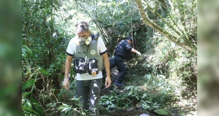 Corpo da vítima estava mata adentro, em Ponta Grossa.