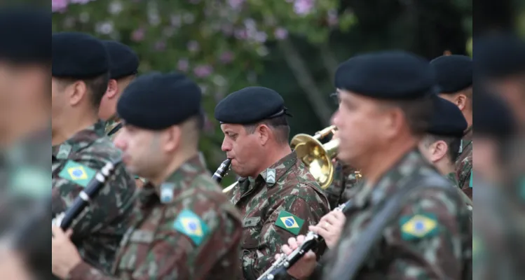 Evento também teve a apresentação de músicas com a banda do Exército.