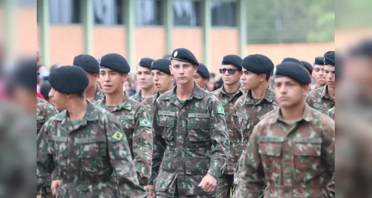 Soldados e familiares estiveram participando das celebrações.