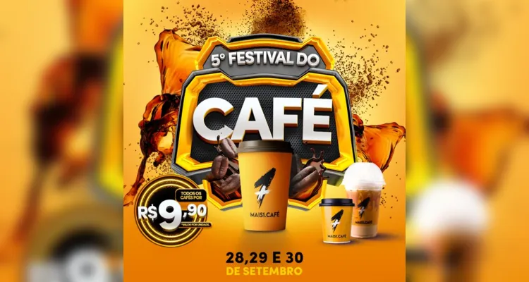 5º Festival do Café acontece em PG com bebidas a R$ 9,90