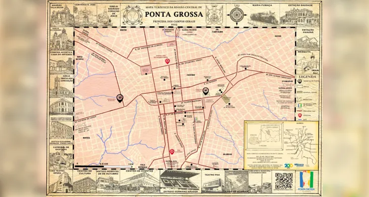 PG ganha novos mapas turísticos para explorar a cidade